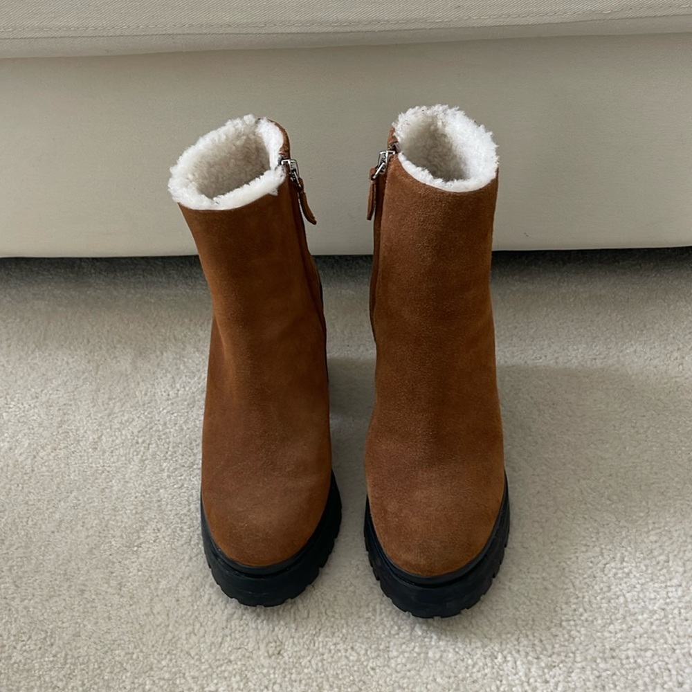 Rebecca Minkoff Suede Boots with Wool Lining, NWOT, Pristine Condition